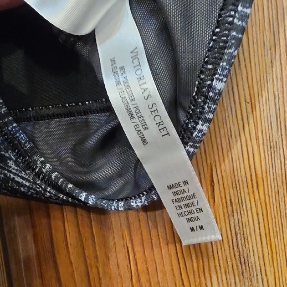 Victoria's Secret VSX Black Heather Racerback Sports Bra with Logo Band - Picture 4 of 4